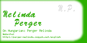 melinda perger business card